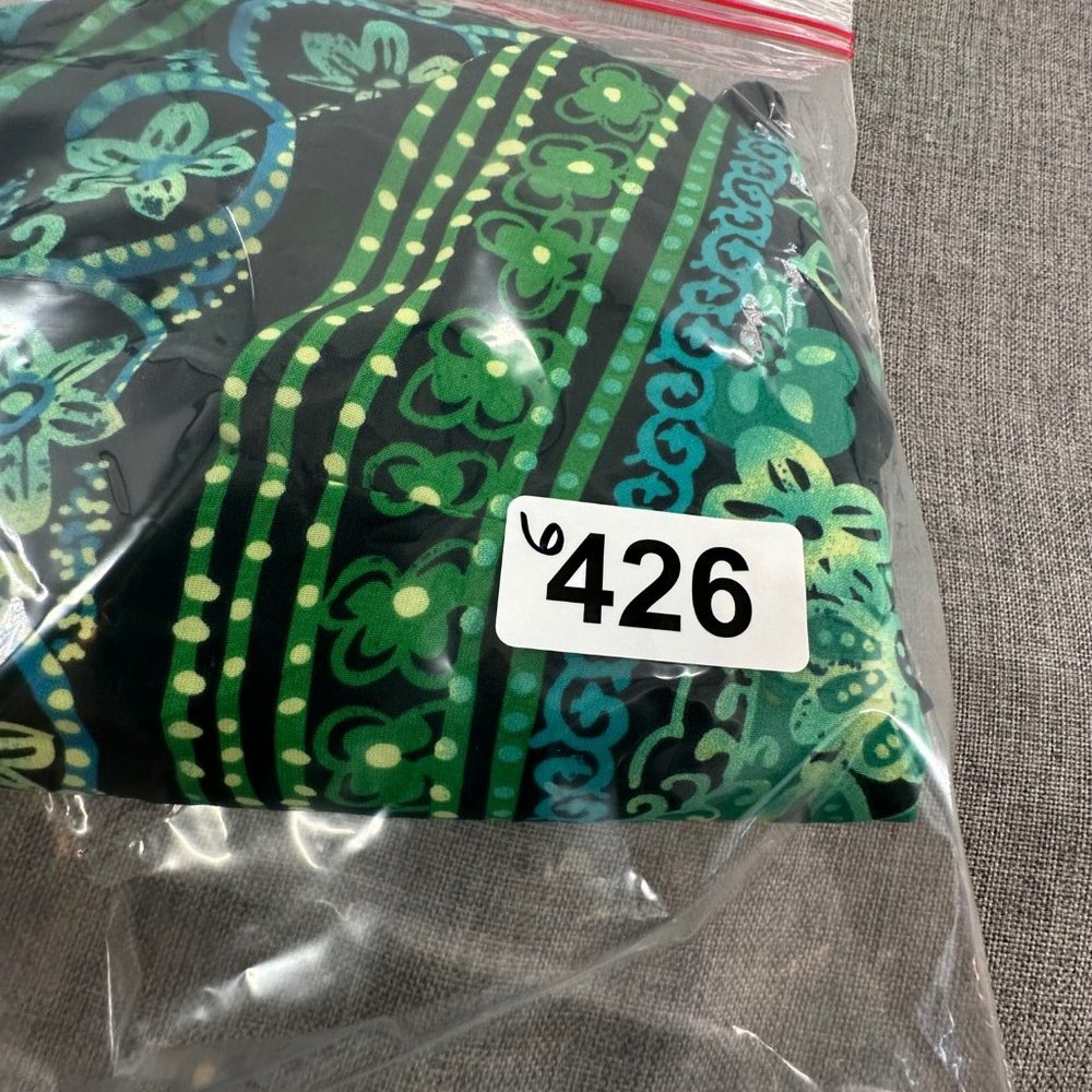 Vintage R&K Sleeveless Dress Green Plus 18 Polyester Floral Round Neck Zipper - Picture 12 of 12